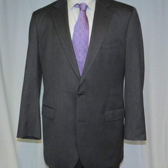 Brooks Brothers 1818 Madison Saxxon Gray Herringbone Two Button Suit 46XL - Picture 4 of 14